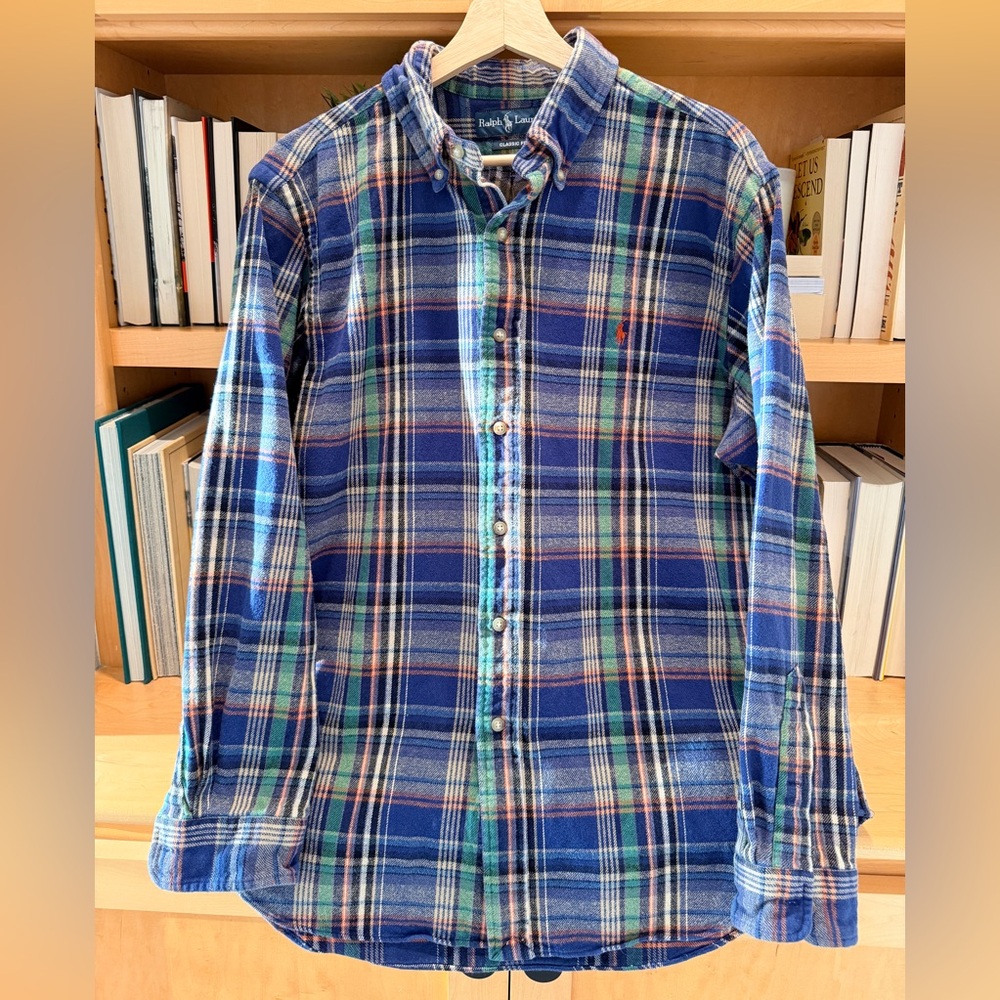 Polo Ralph Lauren Plaid Flannel Button Down Mens XL Classic Fit Thick Warm Shirt